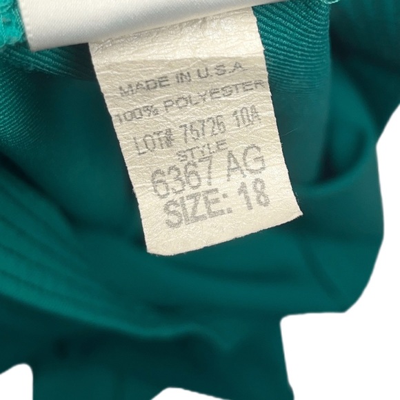 Graff vintage women’s size 18 teal green simple casual pantsuit slacks pants - Picture 5 of 5